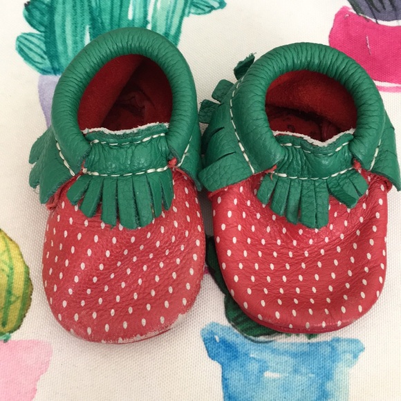 freshly picked strawberry moccasins